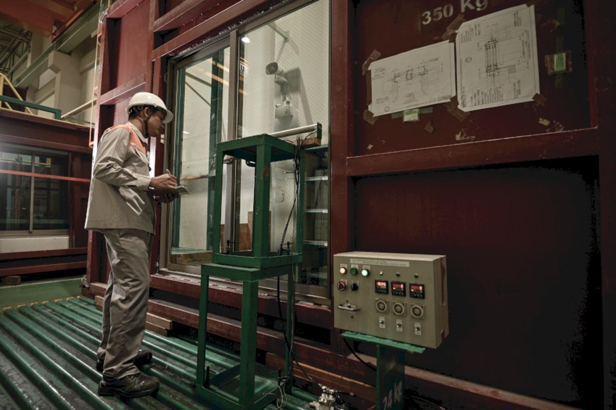 TOSTEM doors pass strict tests for strength like sliding main door design.