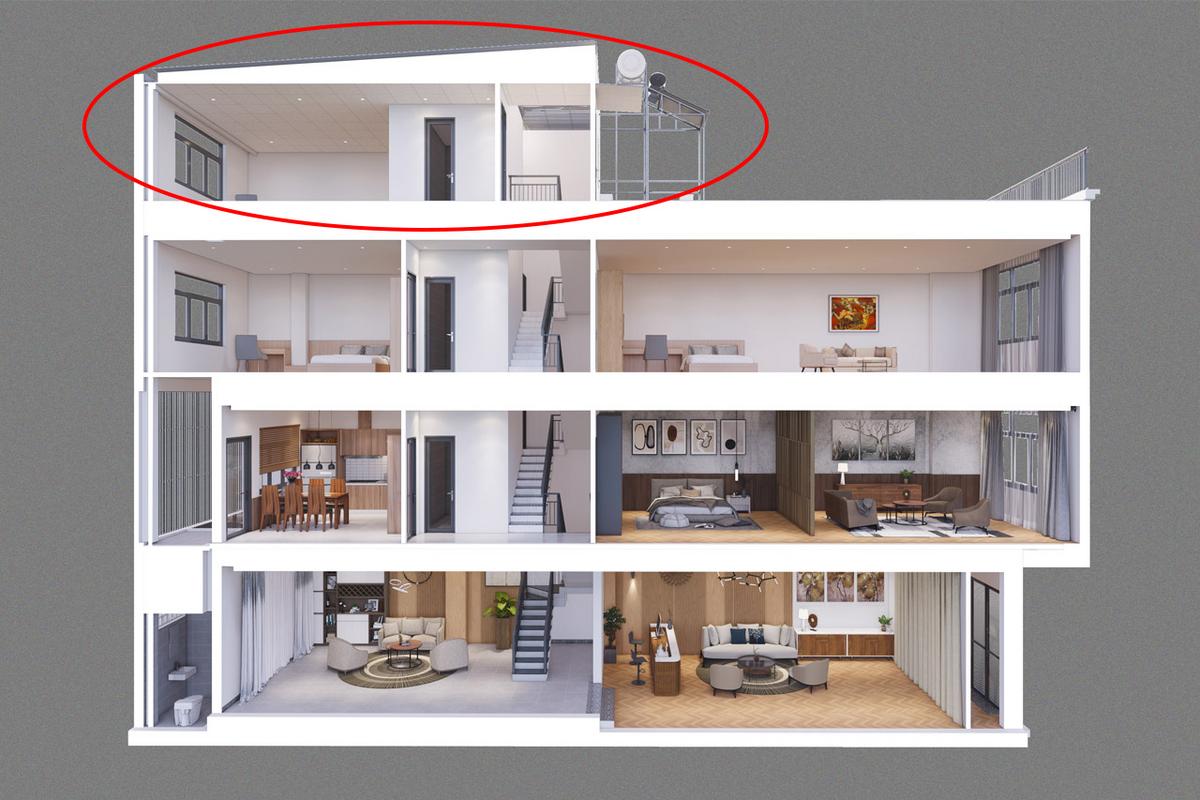 Tum là gì? Đó là khu vực thường dẫn lên sân thượng của ngôi nhà.