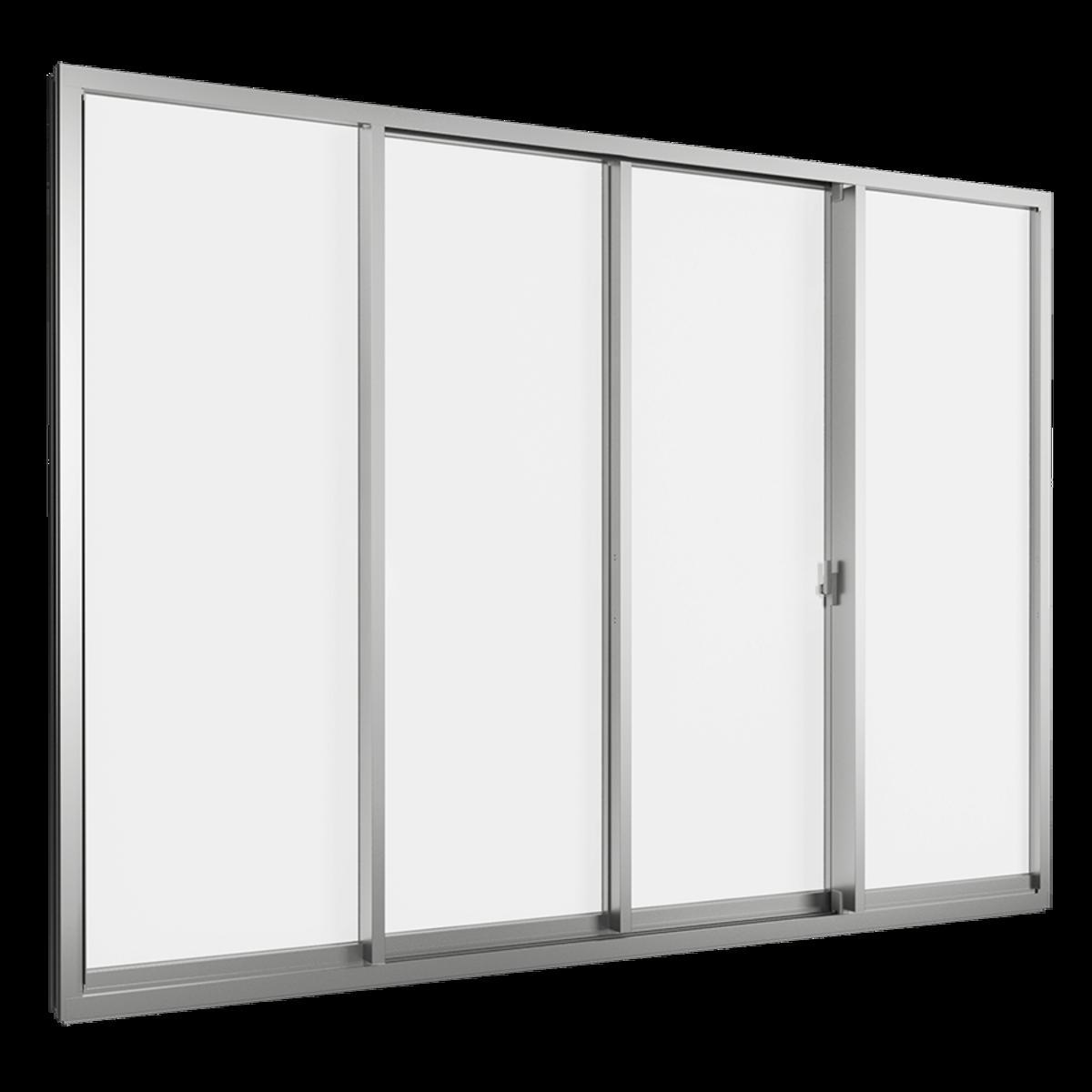 WE 70 series 4-panel 2-track aluminum frame sliding door design for home.