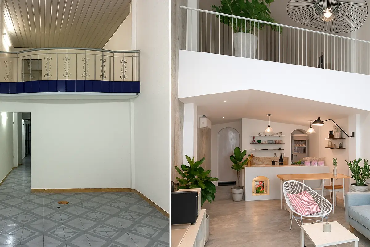 Cải tạo nội thất nhà cấp 4 3 gian có gác lửng đẹp, hiện đại