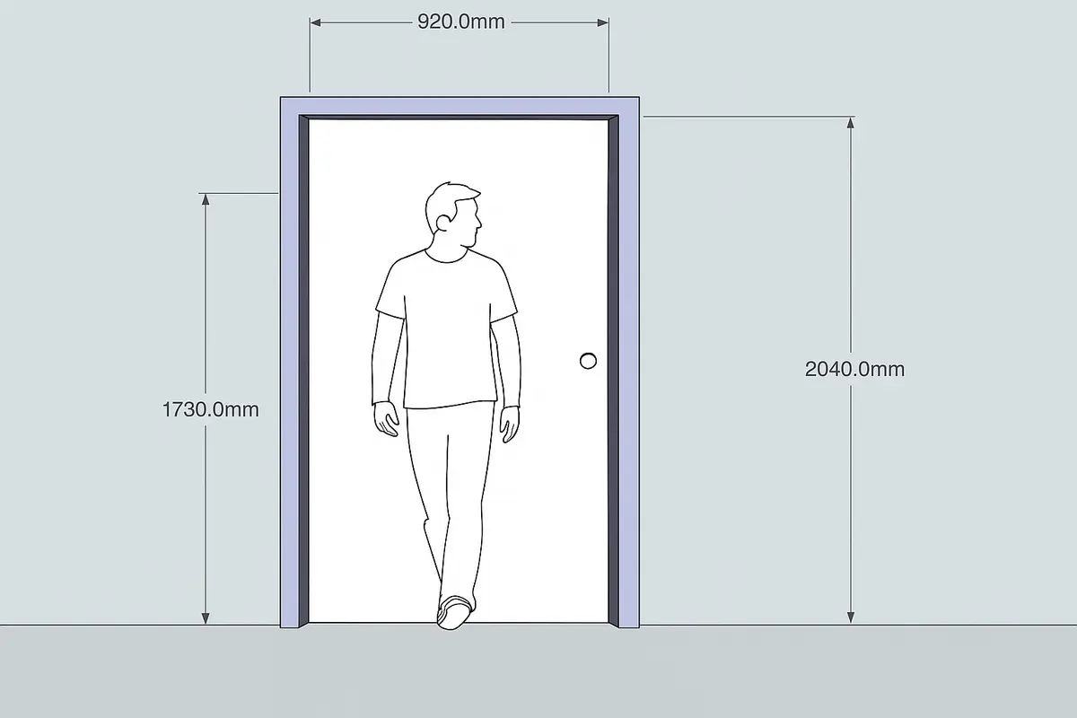 Cân nhắc kích thước cửa thông phòng sao cho thuận tiện và cân đối