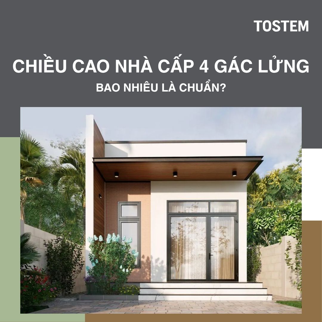 Kích thước chiều cao nhà cấp 4 gác lửng bao nhiêu là chuẩn?