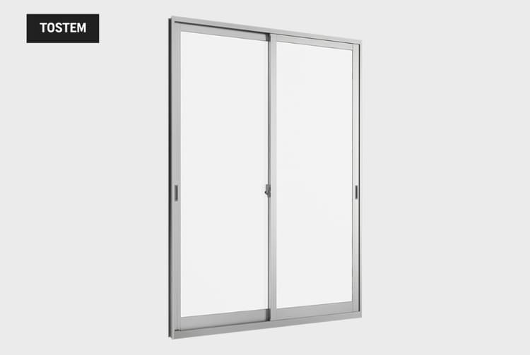 Cửa đi mở trượt 2 cánh 2 ray Weplus bền đẹp từ thương hiệu TOSTEM