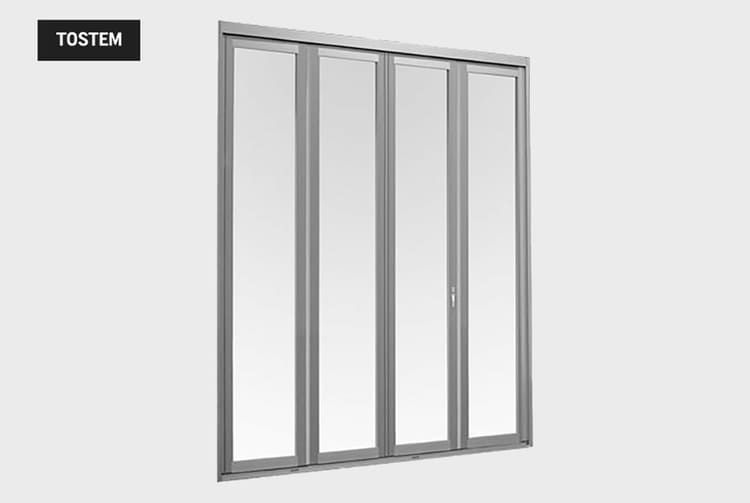 Cửa đi xếp trượt 4 cánh cao cấp, bền bỉ theo thời gian của TOSTEM
