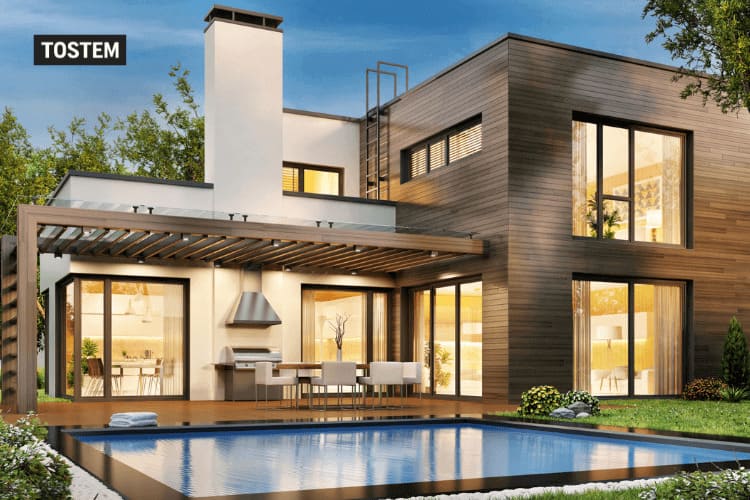 Lựa chọn cửa nhôm biệt thự hài hòa với phong cách kiến trúc, màu sắc nội thất