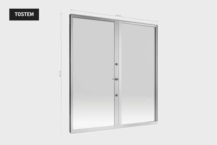 Cửa đi mở quay 2 cánh ATIS của TOSTEM cao cấp cho biệt thự