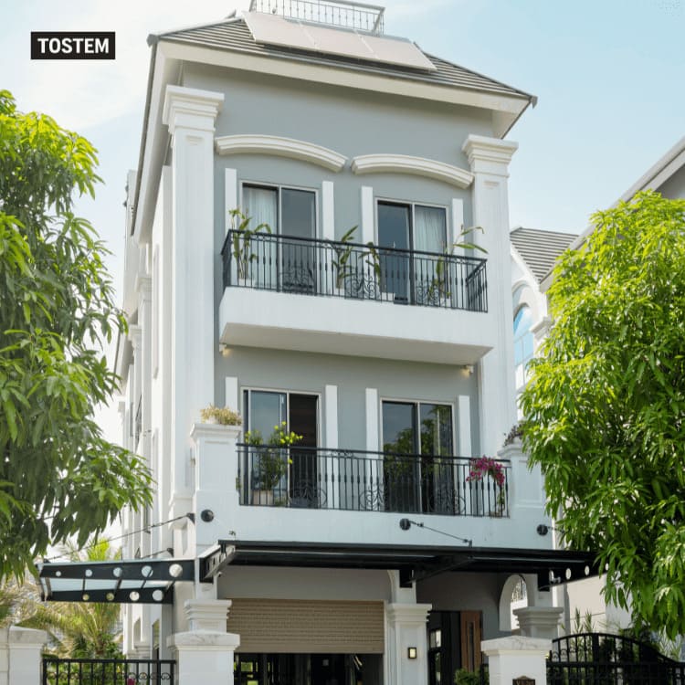 Mẫu cửa nhôm kính biệt thự TOSTEM sang trọng, thanh thoát