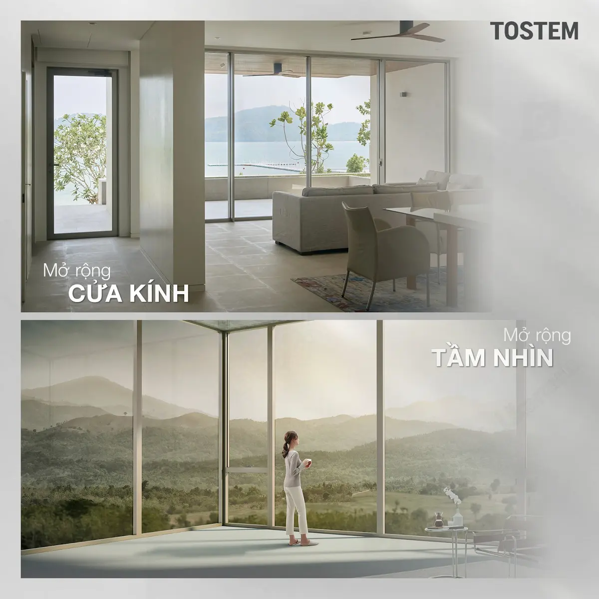 Cửa nhôm TOSTEM được yêu thích bởi tính thẩm mỹ và độ bền