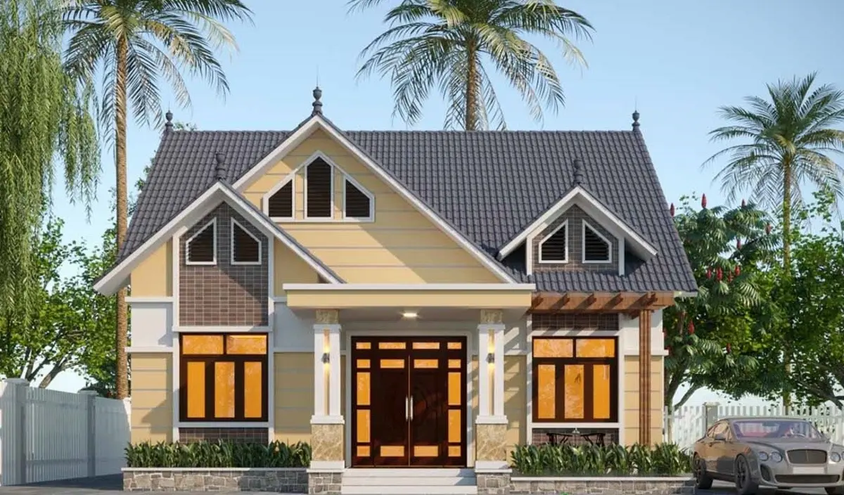 Mẫu nhà cấp 4 3 gian cải tạo sang mái Thái đẹp