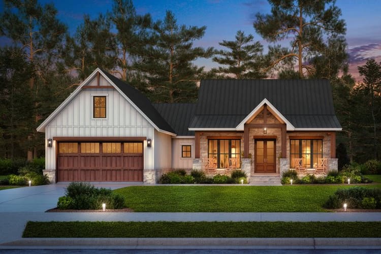 Mẫu thiết kế nhà cấp 4 mái Thái chữ L 100m2 kết hợp sân vườn xanh mát