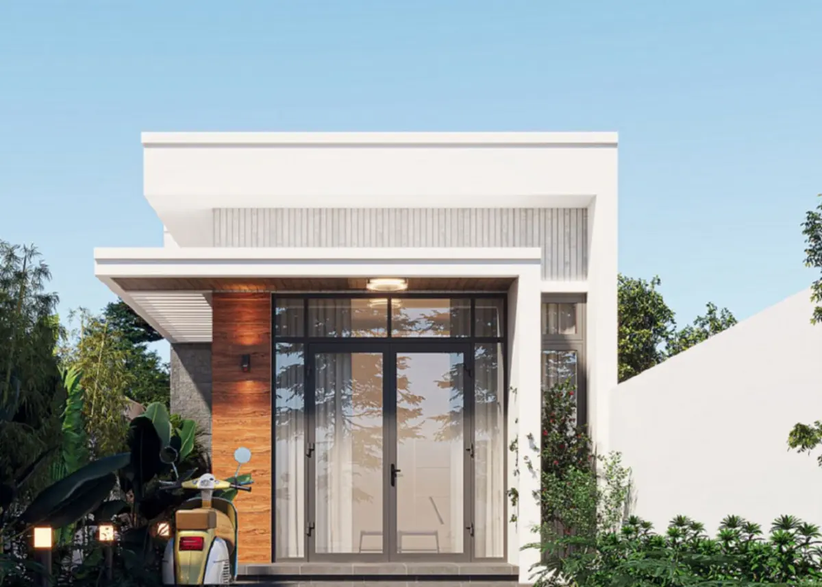 Mẫu nhà ống cấp 4 nông thôn 2 phòng ngủ