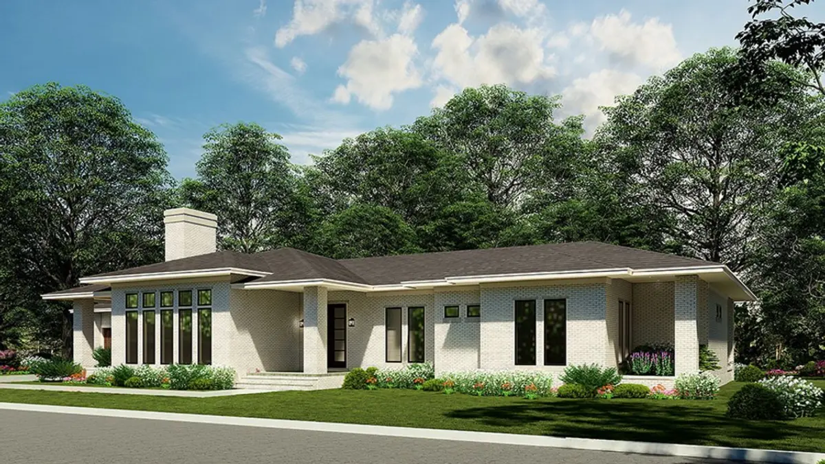 Mẫu nhà vườn mái dốc nhẹ giúp chống nóng hiệu quả