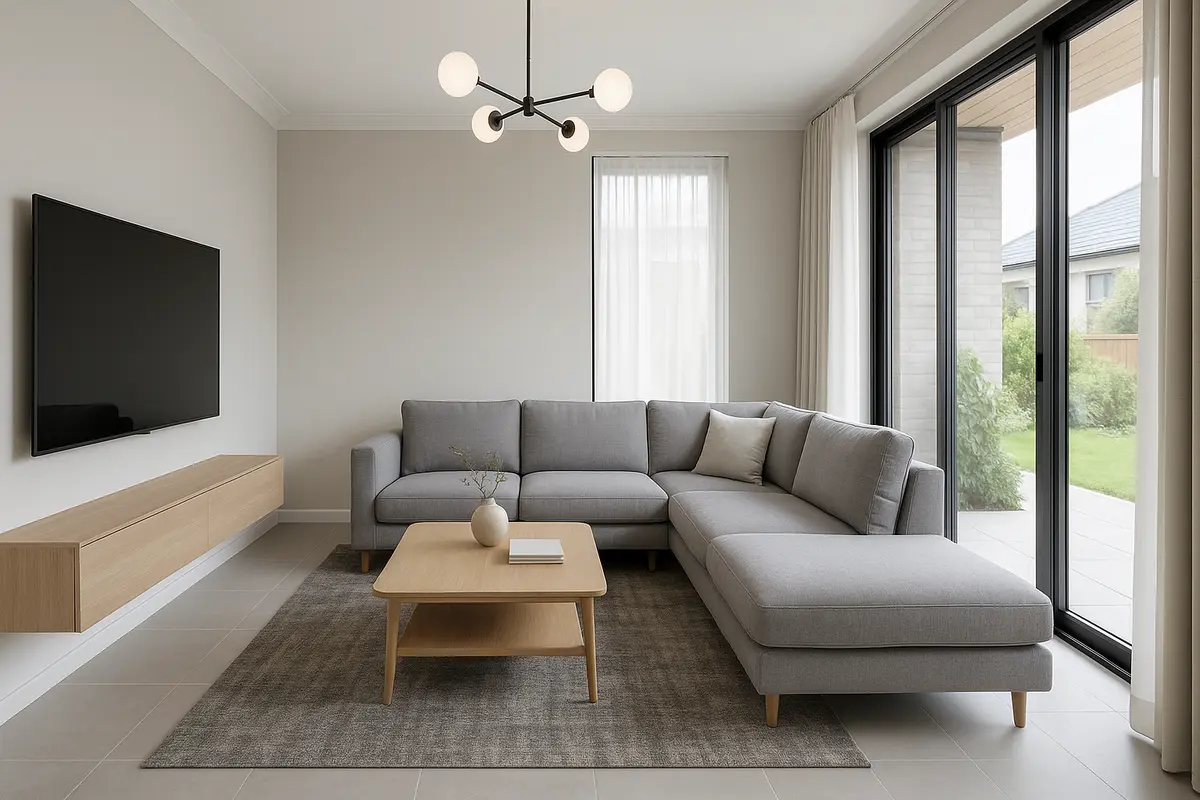 Mẫu thiết kế phòng khách nhà cấp 4 hiện đại