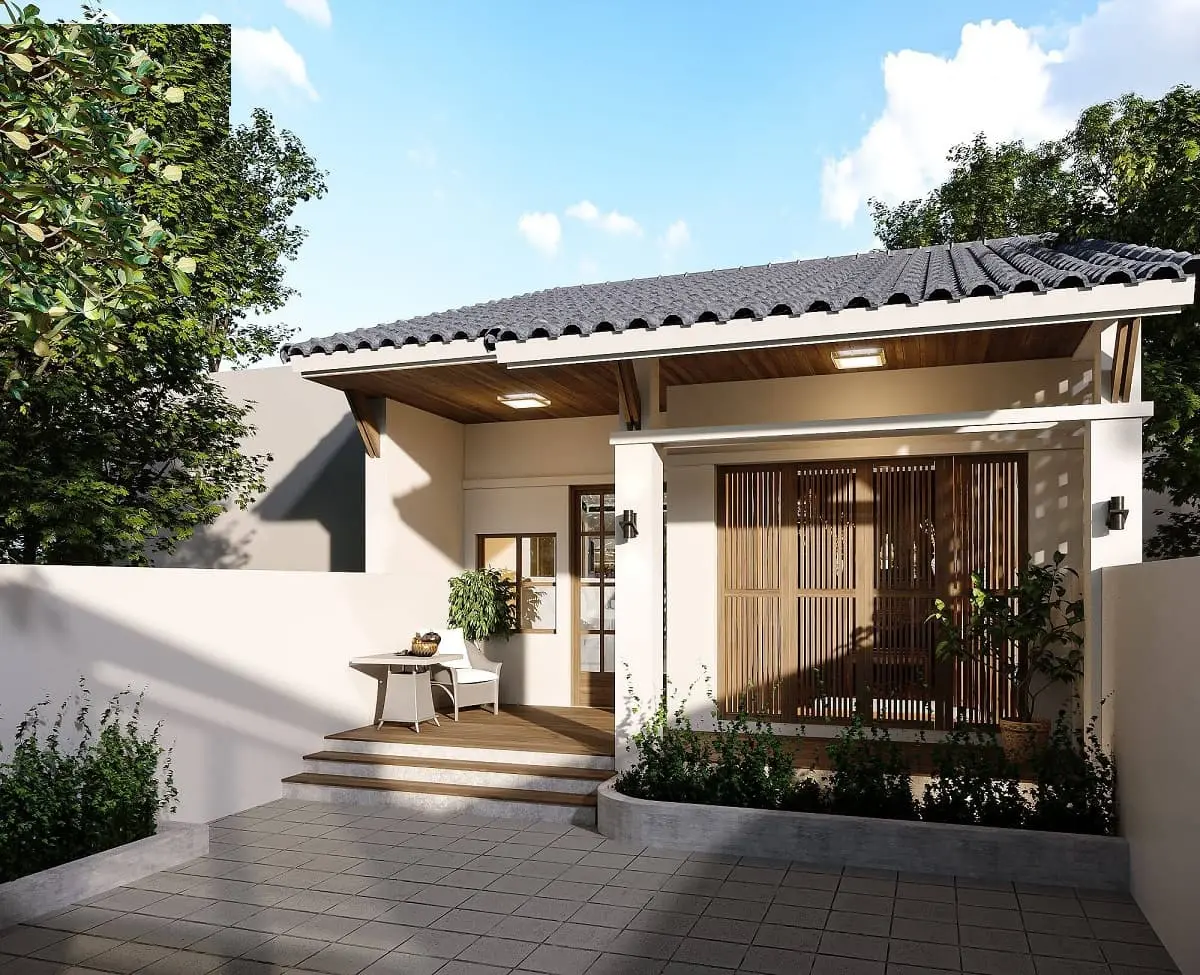 Nhà cấp 4 150 triệu có thiết kế đơn giản, diện tích vừa phải