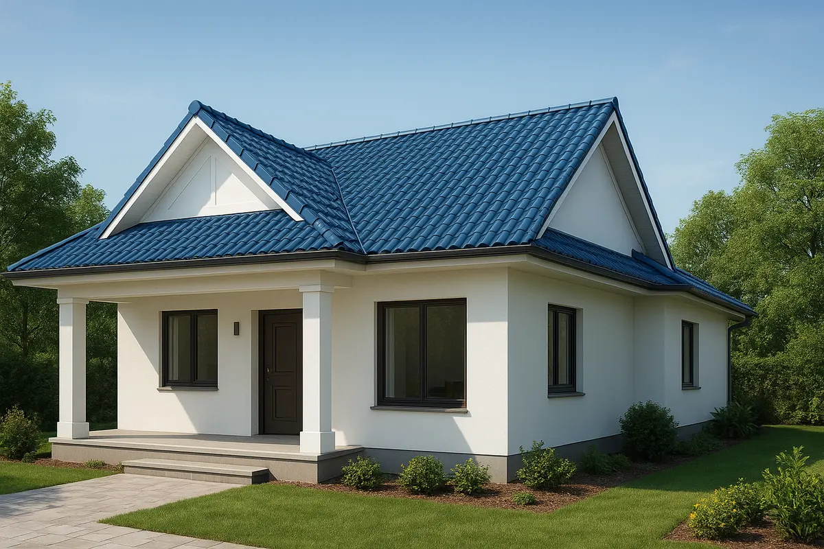 Nhà cấp 4 mái ngói Thái nông thôn đơn giản