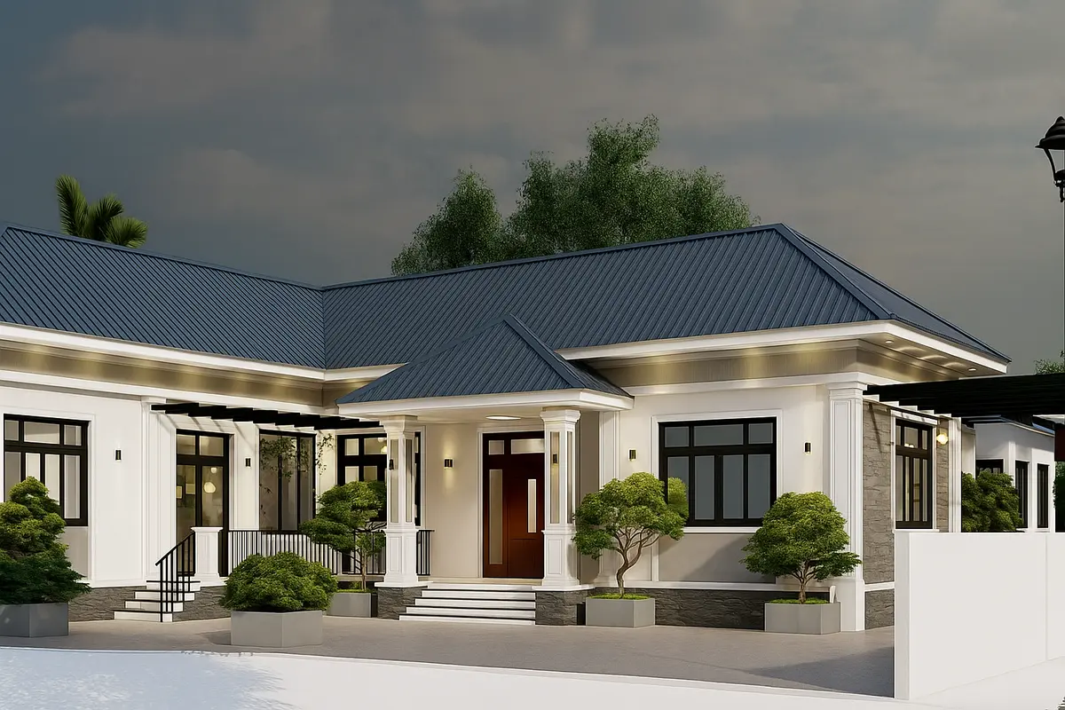 Nhà cấp p4 có 3 ngủ và đủ khu vực sinh hoạt chung