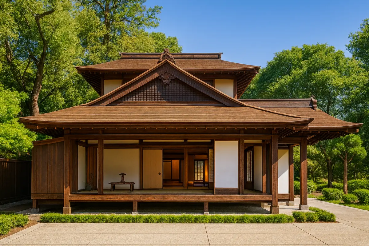 Nhà gỗ cấp 4 nông thôn phong cách Nhật Bản