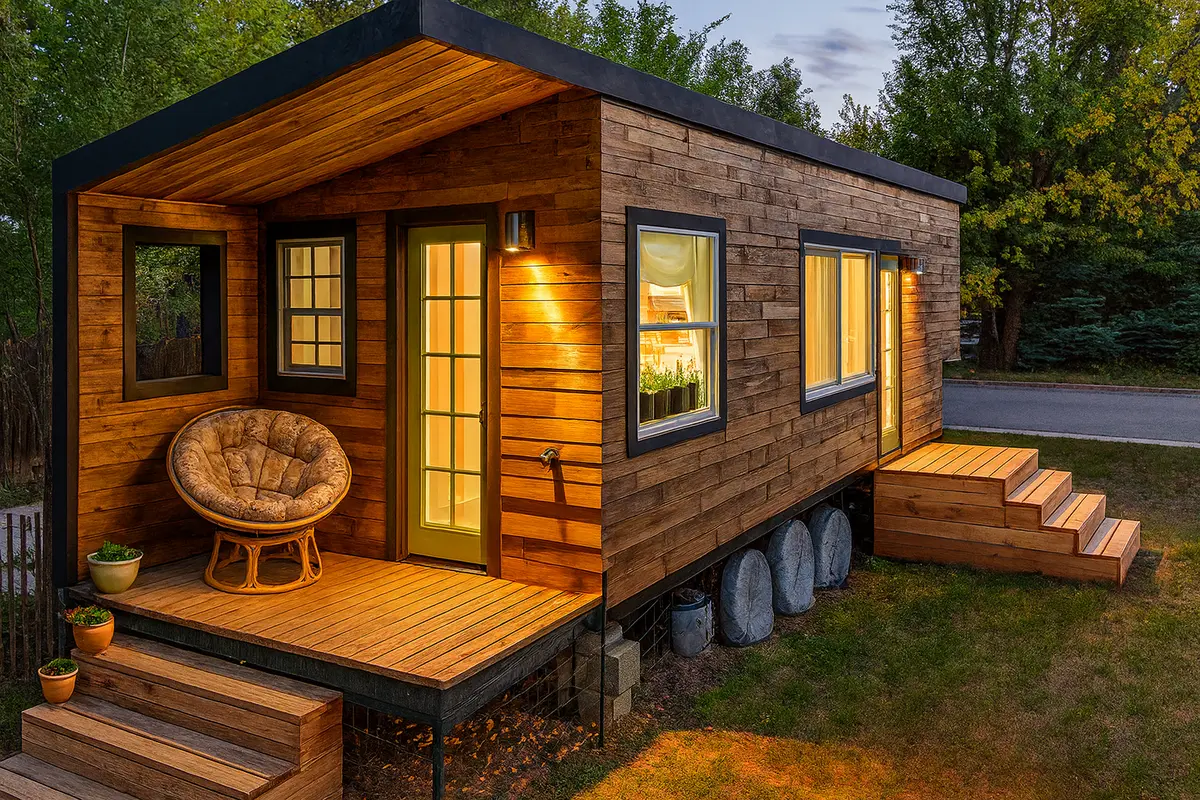 Nhà gỗ cấp 4 phong cách Vintage với vẻ cổ điển