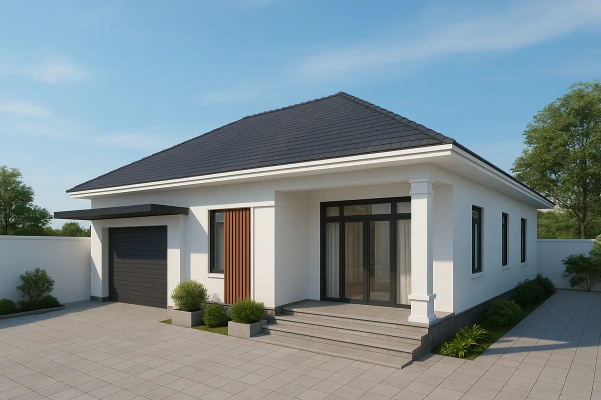 Nhà ngói cấp 4 có 3 phòng ngủ tối ưu công năng