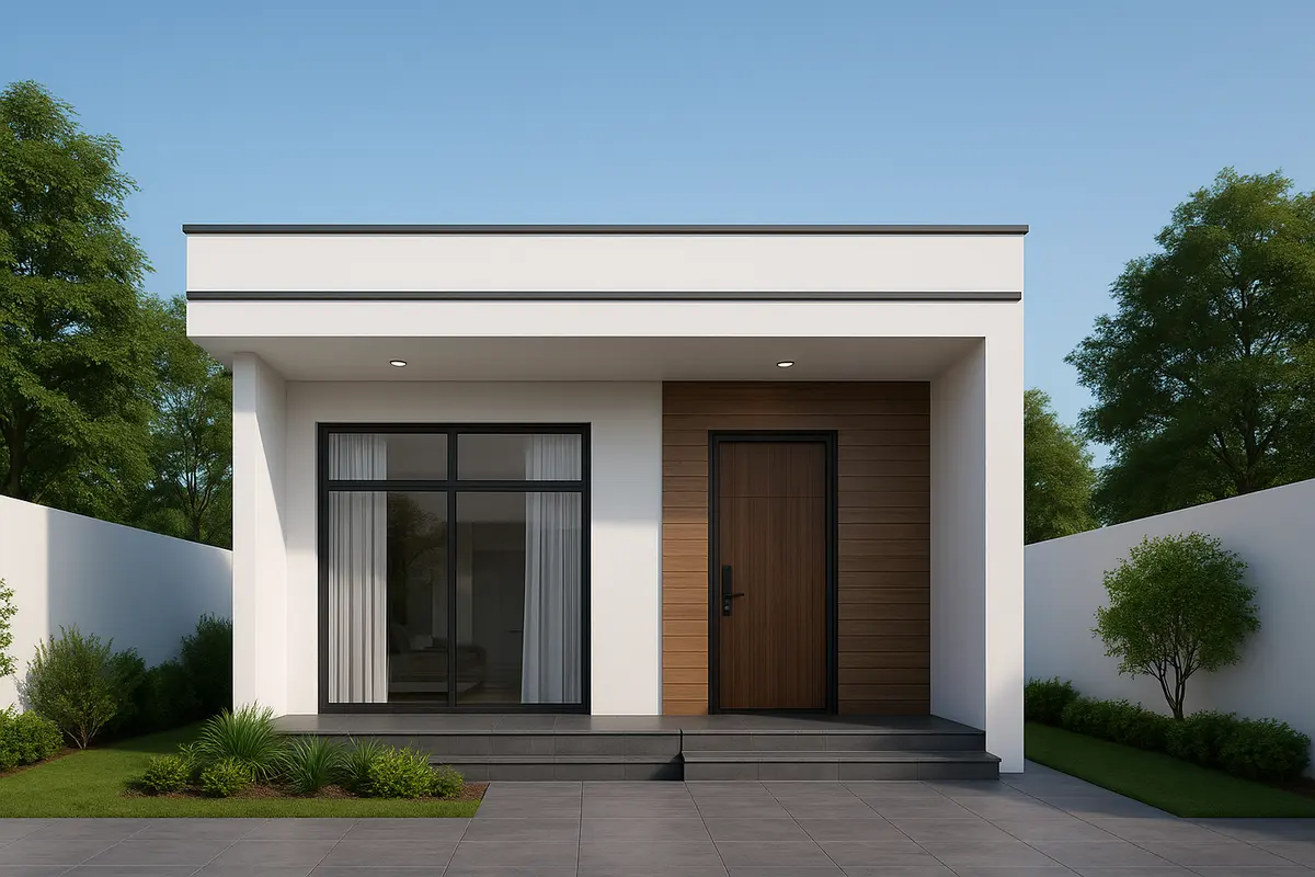 Nhà ống cấp 4 hiện đại mái bằng