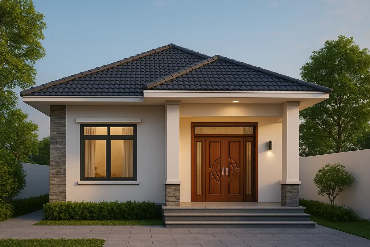 Nhà ống cấp 4 mái Nhật