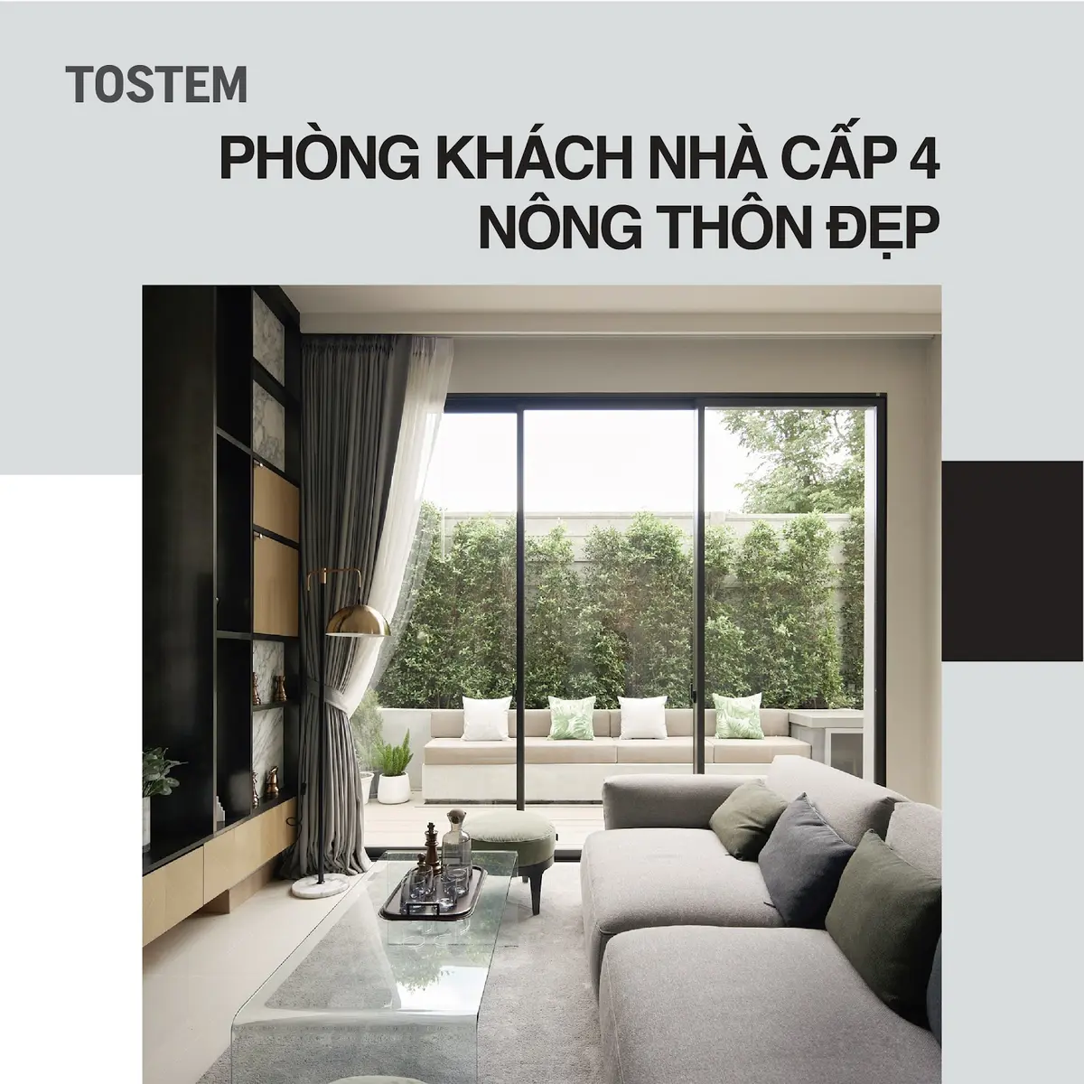 20+ mẫu trang trí phòng khách nhà cấp 4 nông thôn đẹp