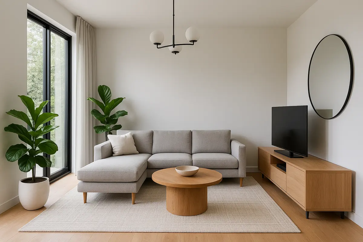 Phòng khách đẹp nhà cấp 4 cần được đặt ở gần cửa chính