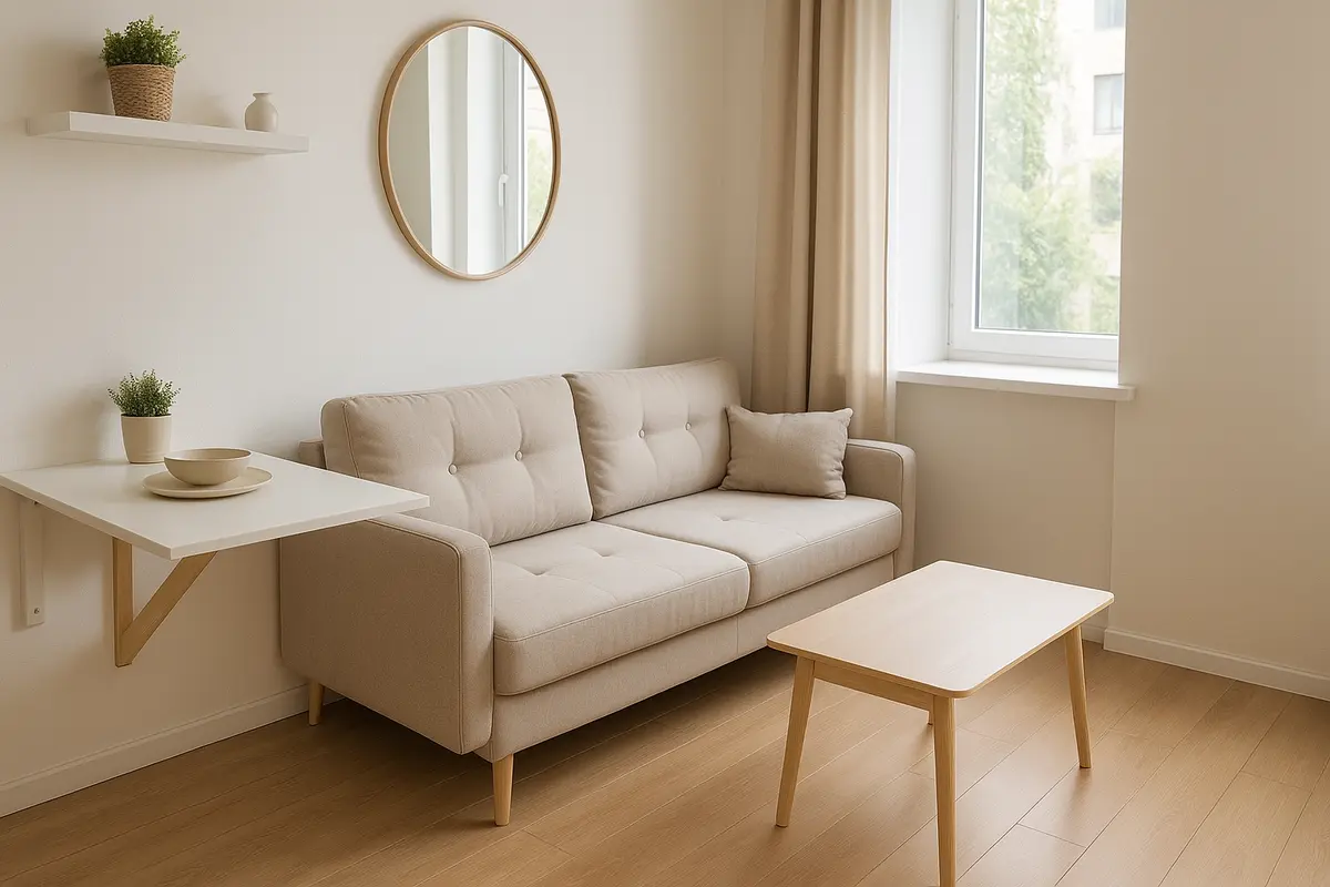 Phòng khách nhà cấp 4 diện tích nhỏ