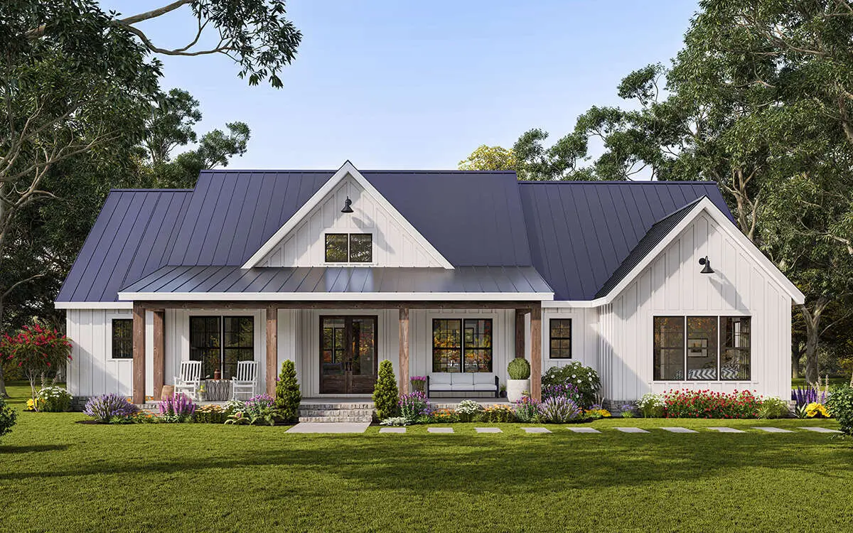 Cửa sổ và cửa chính hợp lý giúp thông gió và lấy sáng tự nhiên.