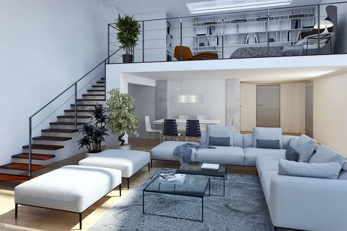 Nhà cấp 4 chữ L có diện tích hạn chế nên xây thêm gác lửng