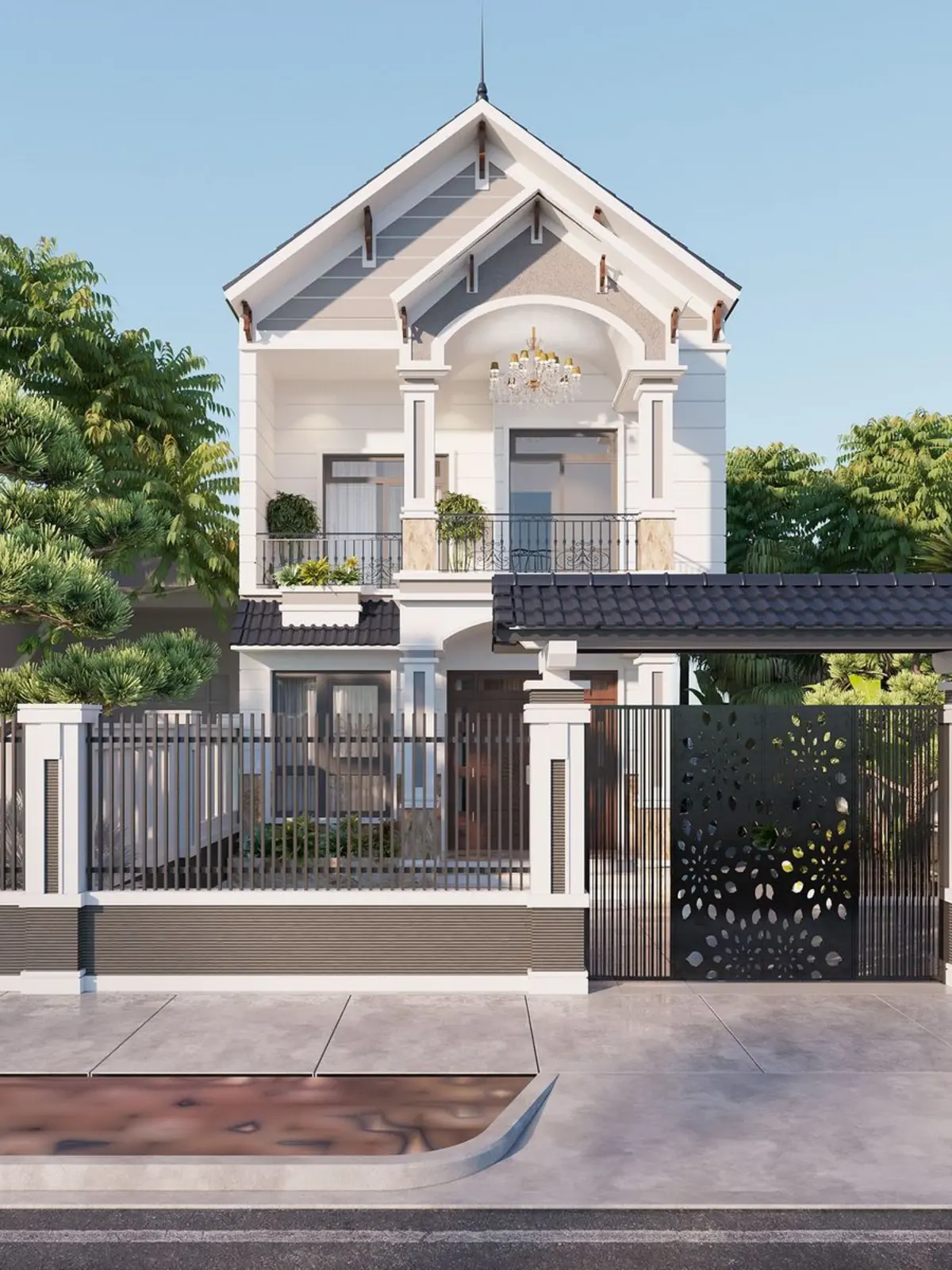 Mẫu nhà mái Thái 2 tầng hiện đại