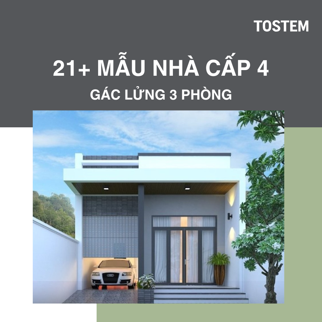 21+ mẫu nhà cấp 4 gác lửng 3 phòng thiết kế đẹp, tối ưu công năng