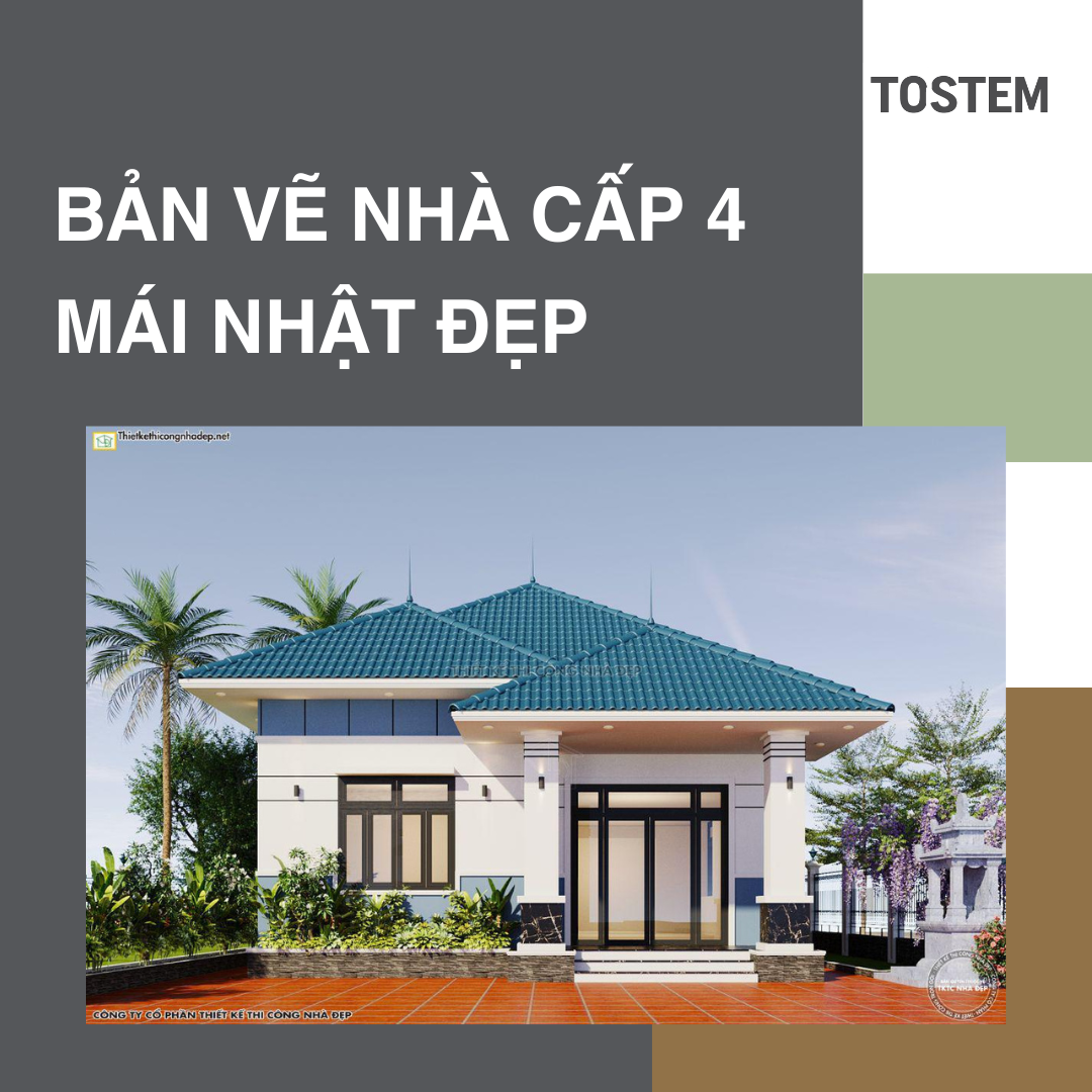 Bản vẽ nhà cấp 4 mái Nhật đẹp, hiện đại và dễ áp dụng