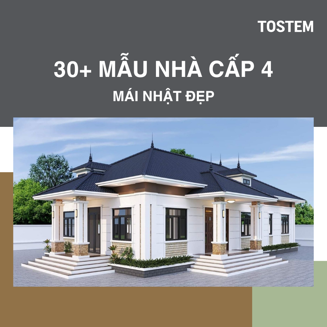 30+ mẫu nhà cấp 4 mái Nhật 4 phòng ngủ đẹp, tiện nghi và hiện đại
