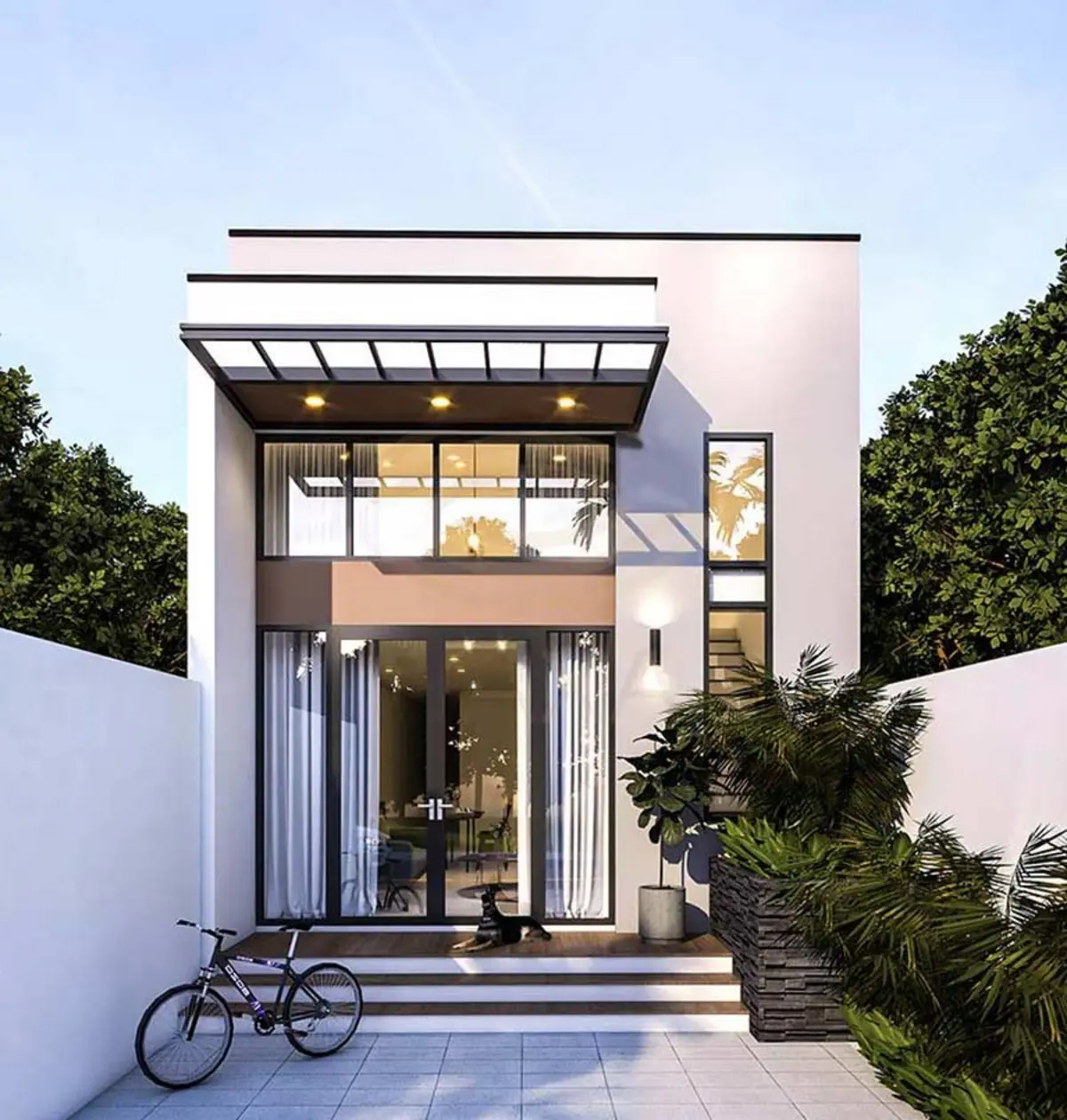 Mẫu nhà cấp 4 gác lửng 3 phòng ngủ diện tích 4x15 là kiểu nhà phổ biến cho đất phố hẹp ngang.