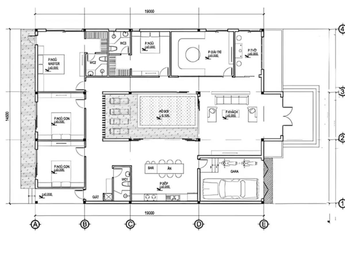 Mẫu nhà cấp 4 mái Nhật 150m² không chỉ đáp ứng đầy đủ công năng sử dụng mà còn có tính thẩm mỹ cao, kết hợp hài hoà với sân vườn và tiểu cảnh
