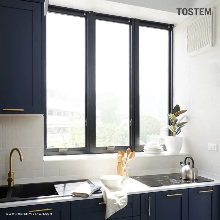 Cửa nhôm kính TOSTEM bền đẹp, giúp tối ưu ánh sáng tự nhiên và lưu thông không khí hiệu quả