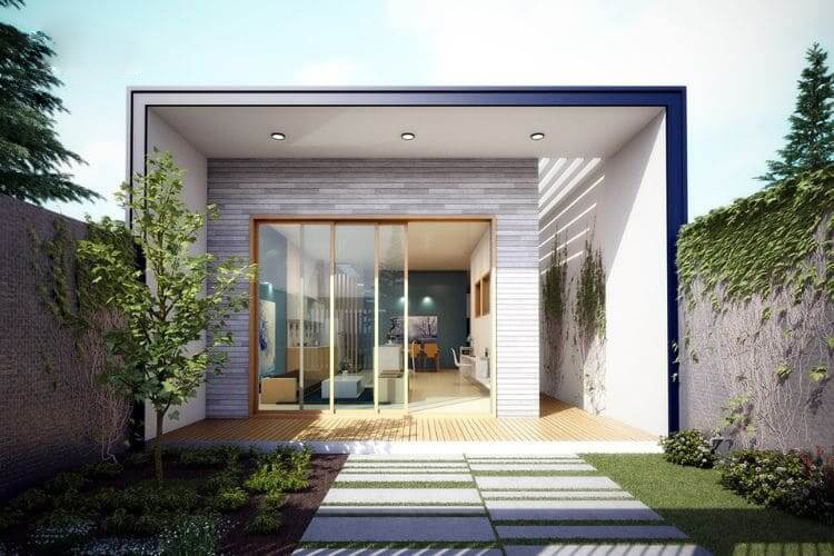 Mẫu nhà vườn 1 tầng tối giản nhưng đầy đủ tiện nghi