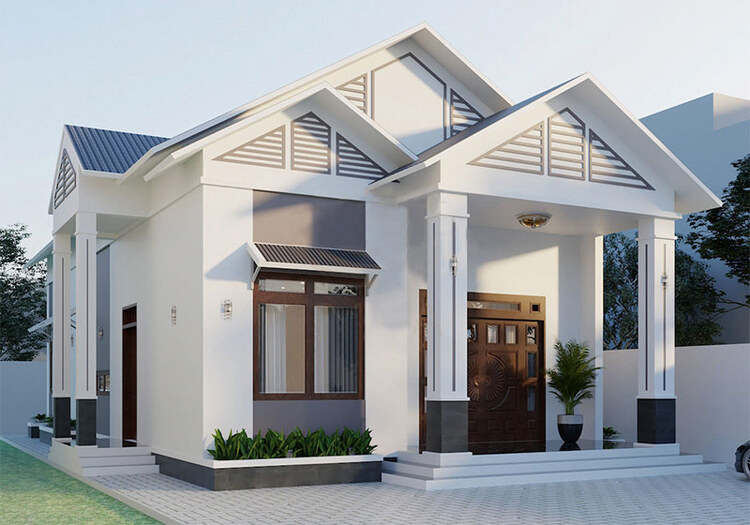 Mặt tiền nhà mái thái cấp 4