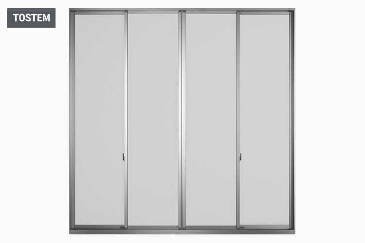 Cửa đi mở trượt 4 cánh 2 ray ATIS kết hợp hài hòa giữa thẩm mỹ và công năng