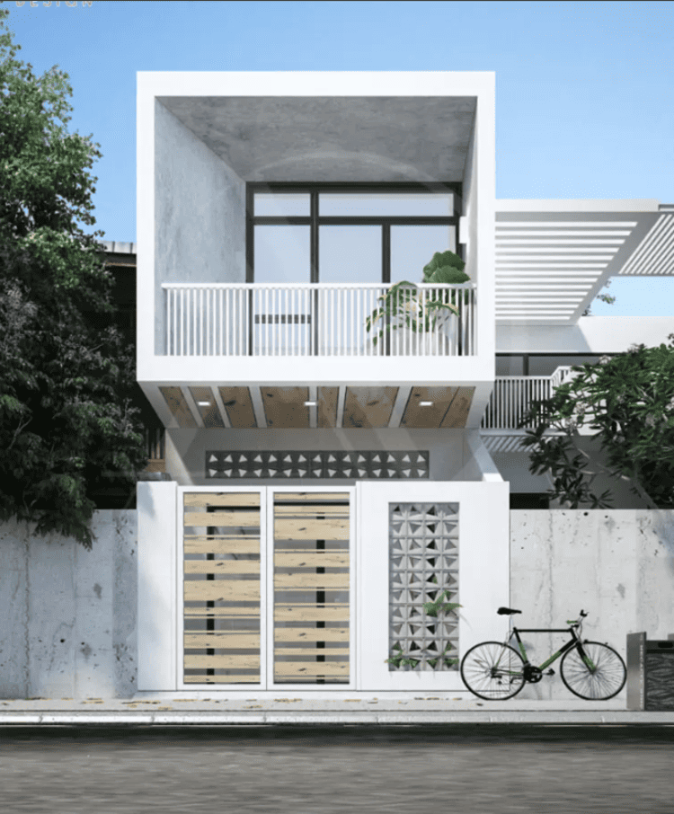 Nhà ống 2 tầng thiết kế đơn giản, tối ưu chi phí xây dựng