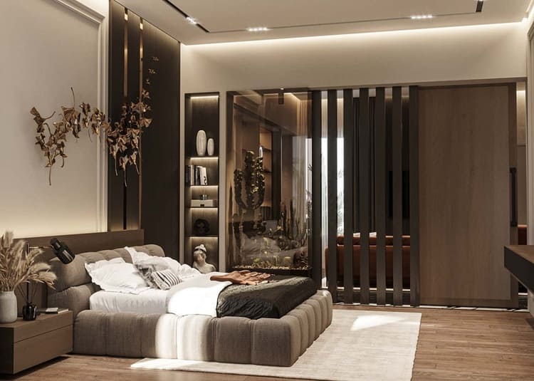 Vách ngăn phòng ngủ phong cách sang trọng, nâng tầm không gian sống của gia đình