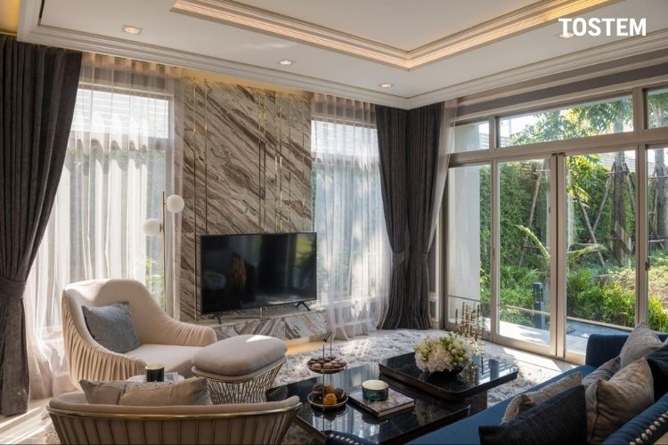 Thiết kế cửa nhôm kính cao cấp kết hợp kèm tối ưu khả năng cách âm chống ồn