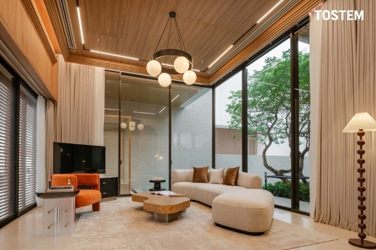 Hệ cửa NS kín khít, cách nhiệt và cách âm hiệu quả tạo không sống riêng tư, thư giãn