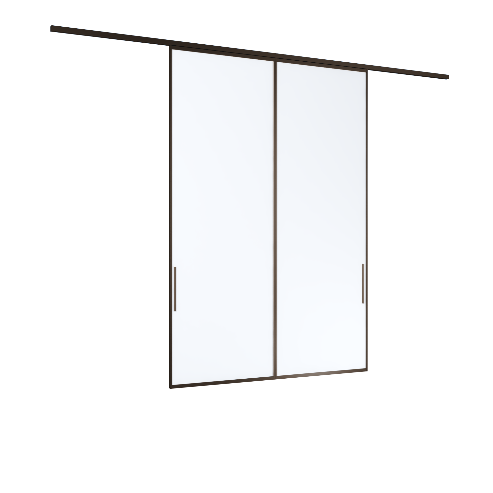 IN16 CỬA ĐI TRƯỢT TREO 2 CÁNH 1 RAY