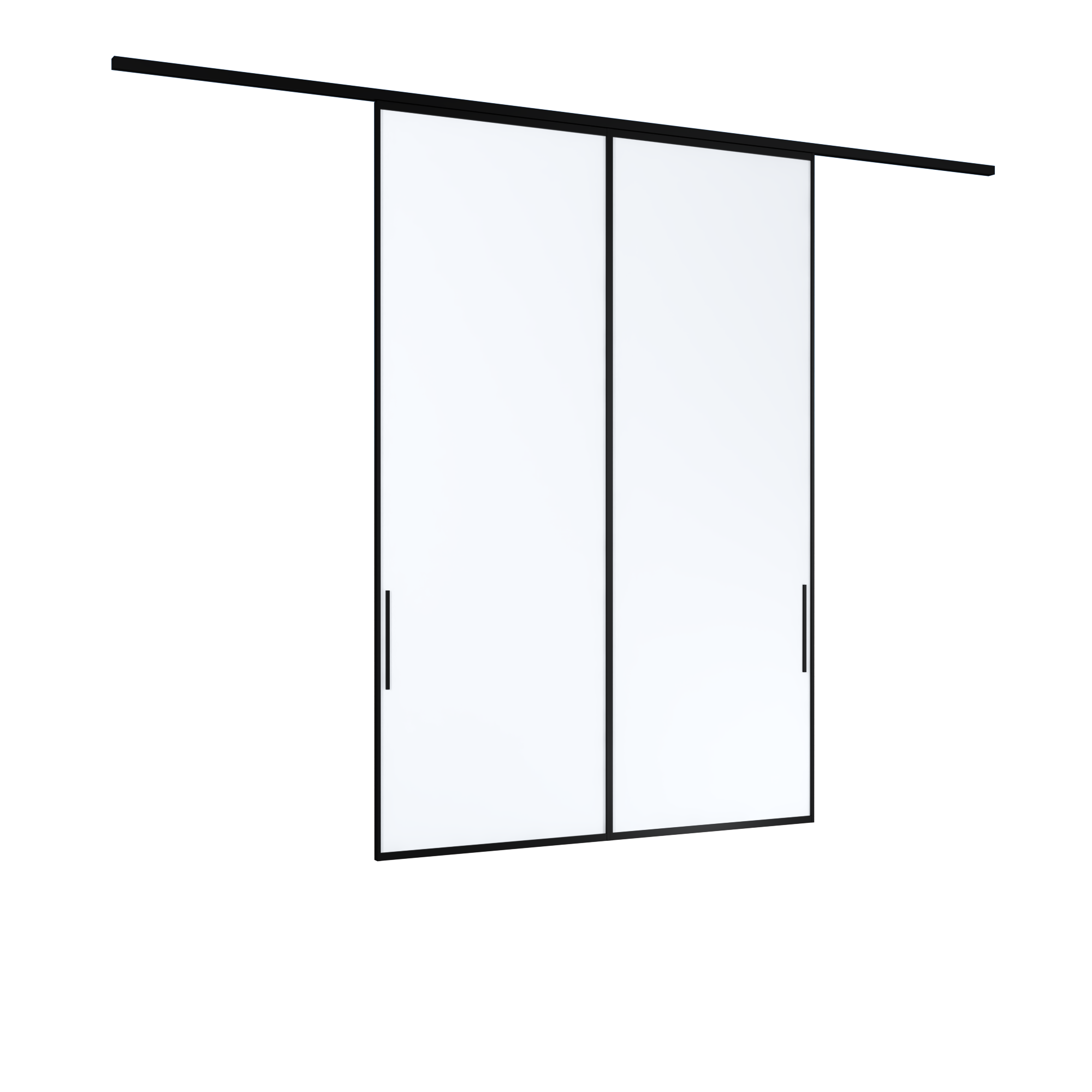 IN16 CỬA ĐI TRƯỢT TREO 2 CÁNH 1 RAY