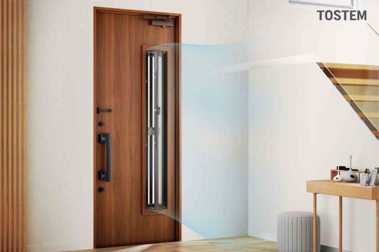 Cửa đi 1 cánh GIESTA AIRFLOW được tích hợp ô thông gió và lưới chắn côn trùng
