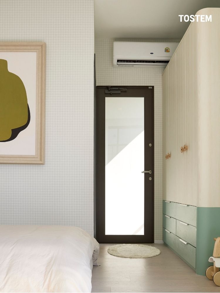 Kích thước cửa đi 1 cánh phòng ngủ thông dụng là 850 × 2150