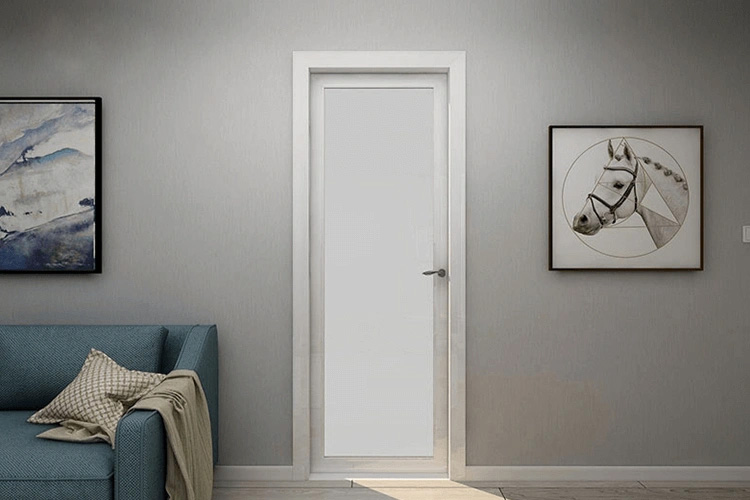 Mẫu cửa đi 1 cánh nhôm kính cho phòng khách đẹp, đơn giản