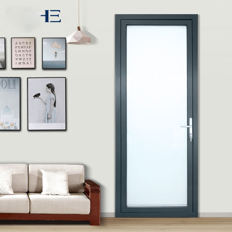 Mẫu cửa ra vào 1 cánh nhôm kính cho phòng khách hiện đại